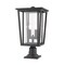 Z-Lite Seoul 2 Light Outdoor Pier Mounted Fixture, Oil Rubbed Bronze & Clear 571PHBR-533PM-ORB - alternate 3